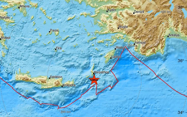 Σεισμός 4,2 Ρίχτερ στην Κάρπαθο