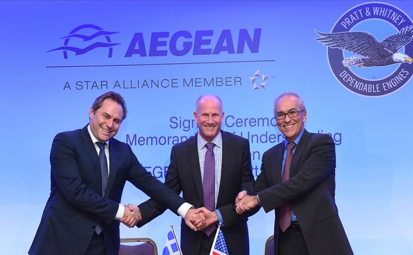 AEGEAN: Προσύμφωνο με την Pratt & Whitney για τον εξοπλισμό των νέων Airbus