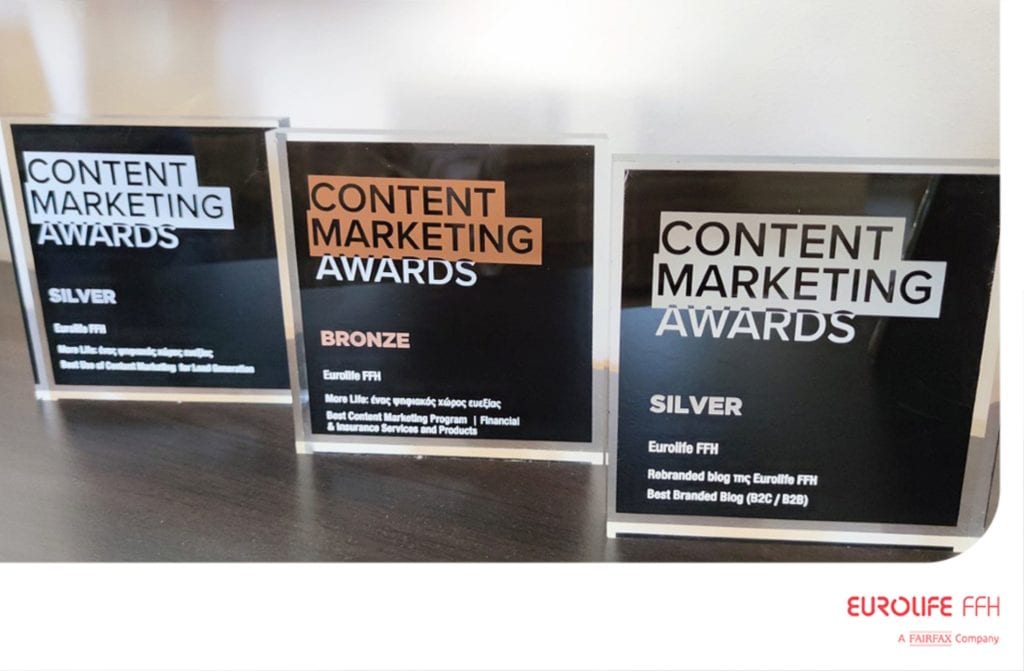 Τριπλή διάκριση για τη Eurolife FFH στα Content Marketing Awards 2021