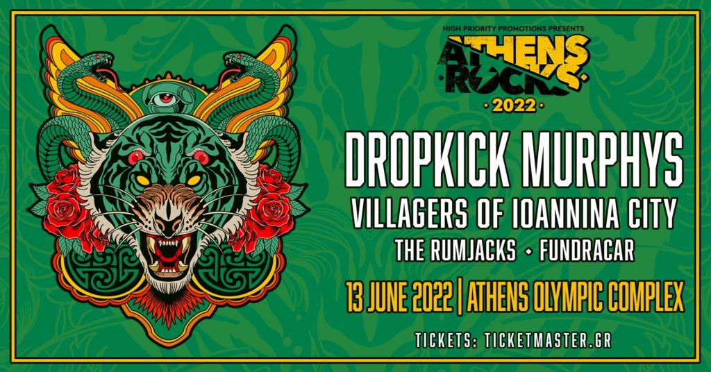 Το AthensRocks επιστρέφει με Dropkick Murphys, Villagers of Ioannina City, The Rumjacks και Fundracar