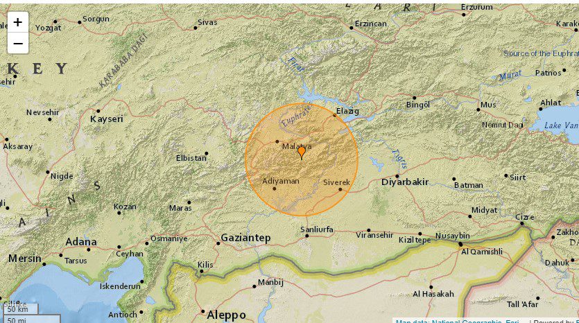 Τουρκία: Σεισμός 5 Ρίχτερ στα ανατολικά της χώρας