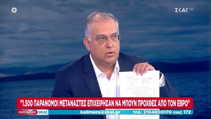 «Εμπιστευτικό έγγραφο» εμφάνισε στον τηλεοπτικό αέρα ο υπουργός Προστασίας του Πολίτη