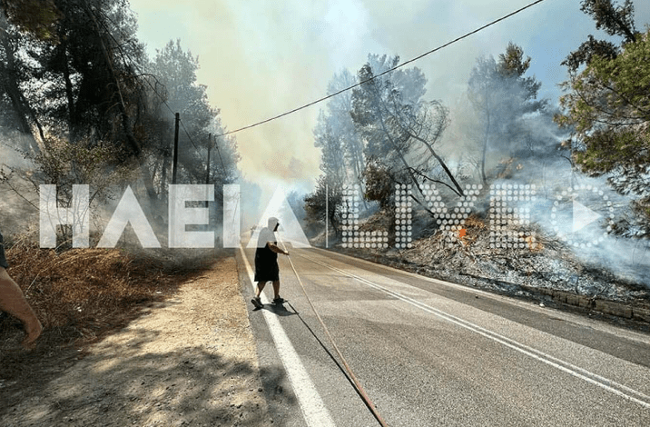 Μάχη με τις φλόγες στην Παλαιοβαρβάσαινα Ηλείας –  Ύφεση στην Αρχαία Ολυμπία