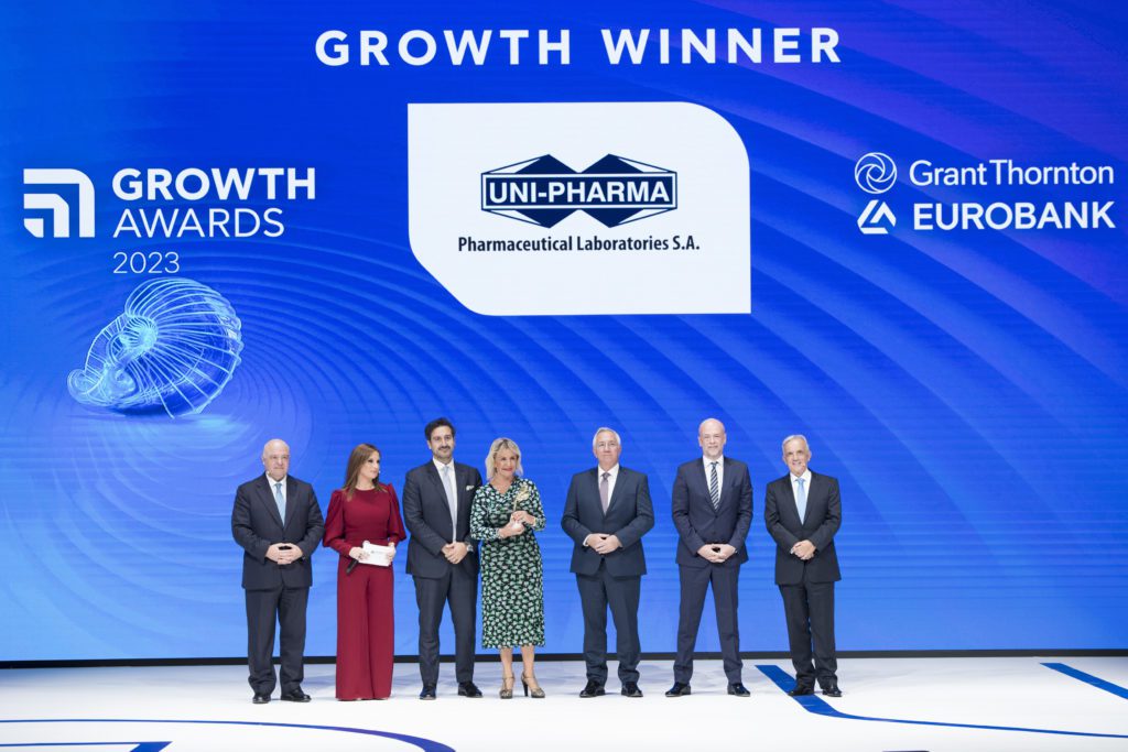 Η UNI-PHARMA SA, στις 6 Growth Winner στα βραβεία GROWTH AWARDS 2023