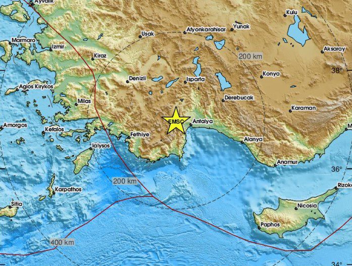 Τουρκία: Σεισμός 4,4 Ρίχτερ στην Αττάλεια