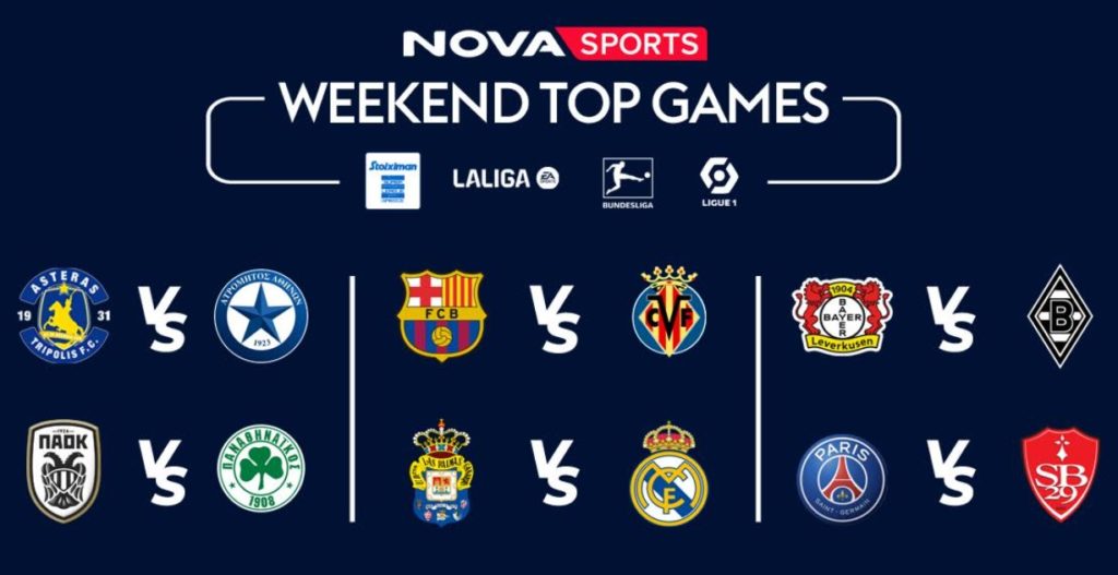 Novasports: Καταιγιστική δράση σε Super League, Bundesliga με διπλή Μπάγερν, Ligue1, Eredivisie!