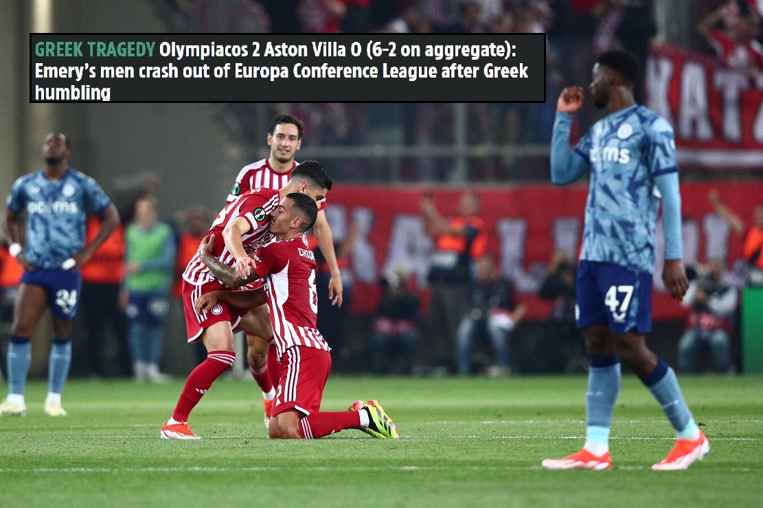 Olympiacos: “Greek tragedy and humiliation” – What the British media write about the exclusion of Aston Villa
 – 2024-05-10 06:57:39