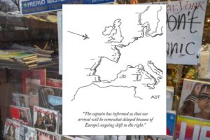 The New Yorker: «Η άφιξη μας καθυστερεί γιατί η Ευρώπη μετακινείται δεξιά» &#8211; Σκίτσο για την ακροδεξιά στροφή στην Ευρώπη