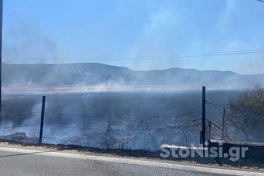 Φωτιά τώρα στην Αρίσβη Λέσβου – Επιχειρούν και εναέρια μέσα