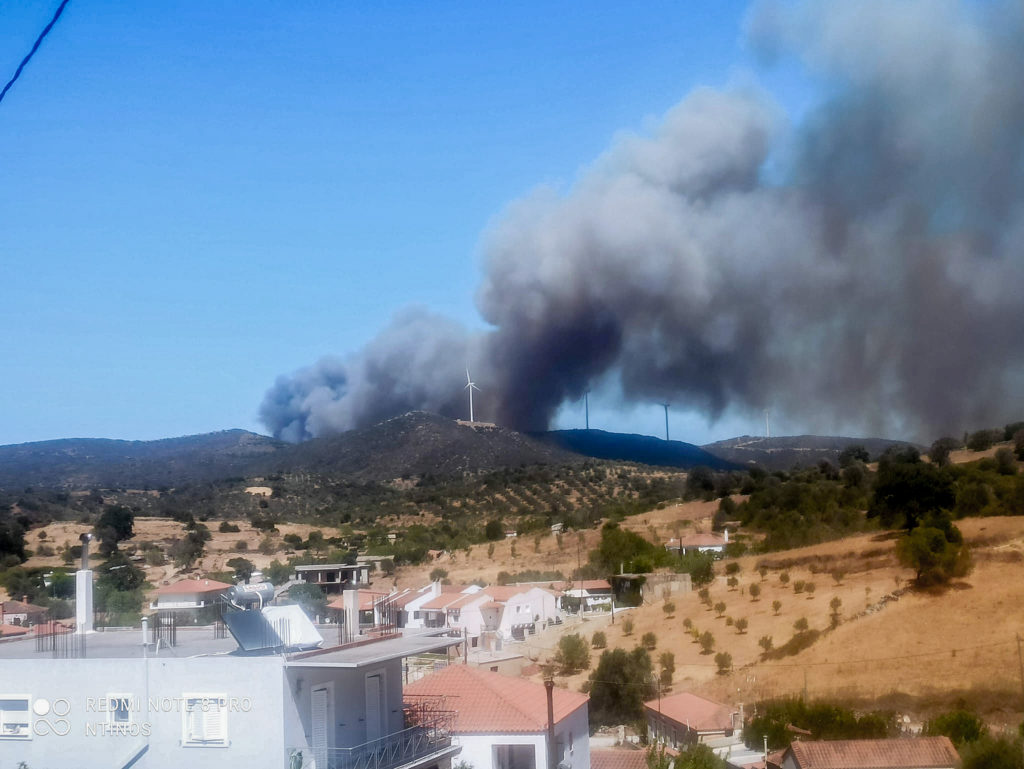 Εκτός ελέγχου η φωτιά στην Εύβοια: Μάχη με τις φλόγες στον κάμπο του Δύστου – Εκκενώθηκαν χωριά (Videos)