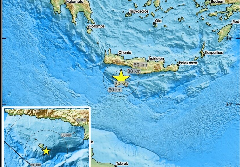 Σεισμός 5,2 ρίχτερ στην Κρήτη