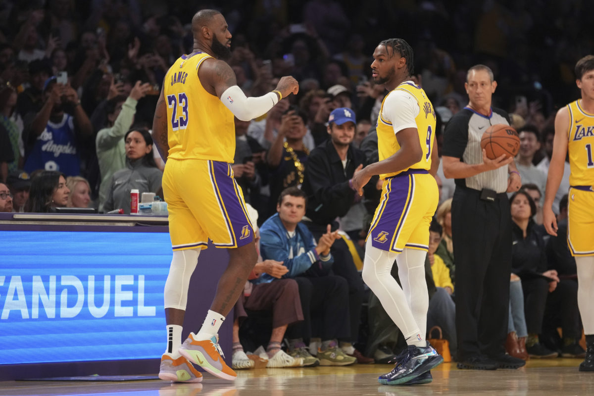 LeBron and Brony James made history: First time father and son played together in an NBA game (Video)
 –