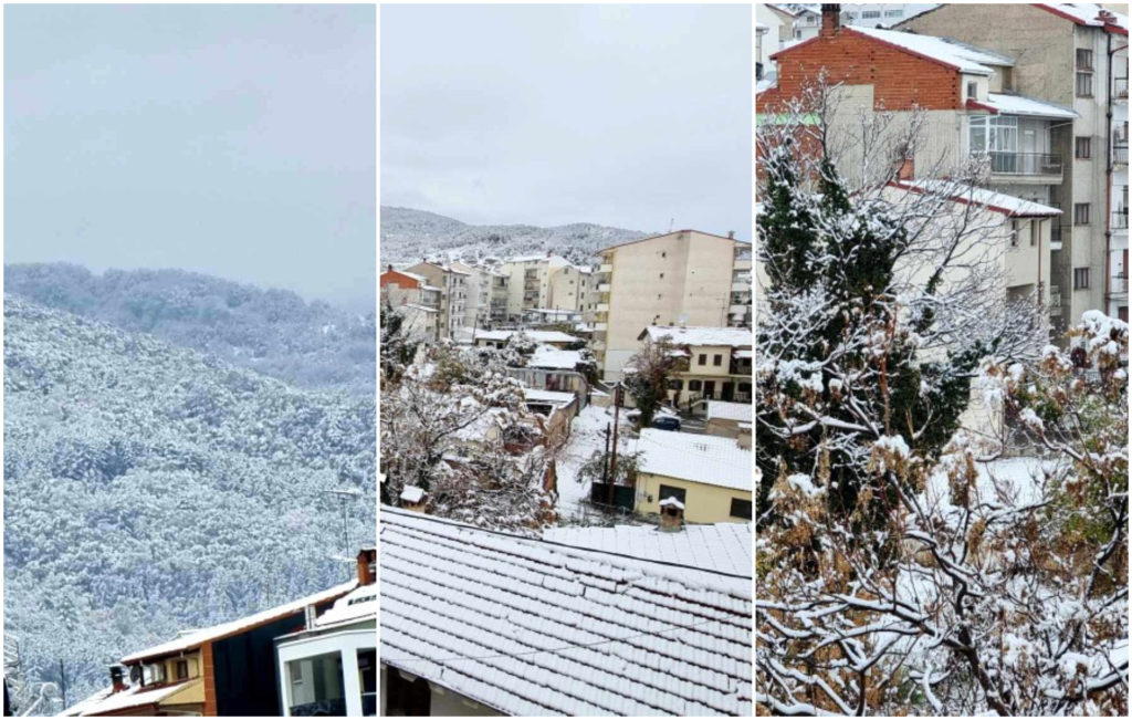 Φλώρινα: Στα λευκά η πόλη, στα 15 εκατοστά το ύψος του χιονιού (Photos)