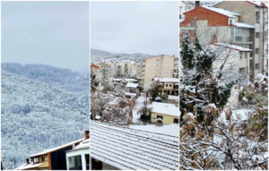 Φλώρινα: Στα λευκά η πόλη, στα 15 εκατοστά το ύψος του χιονιού (Photos)