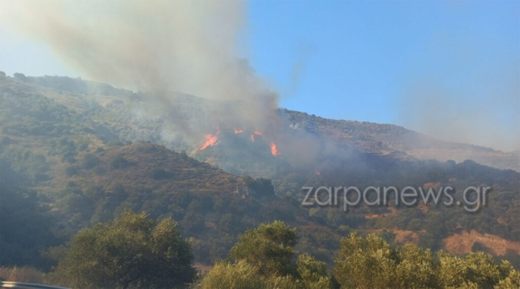 Χανιά: Σε ύφεση και χωρίς ενεργό μέτωπο η φωτιά