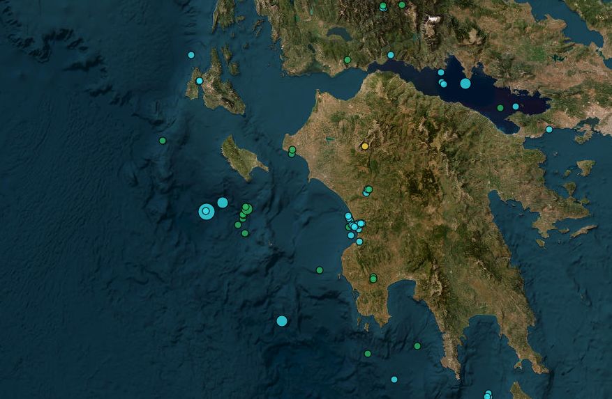 Διπλός σεισμός τώρα ανοιχτά της Ζακύνθου