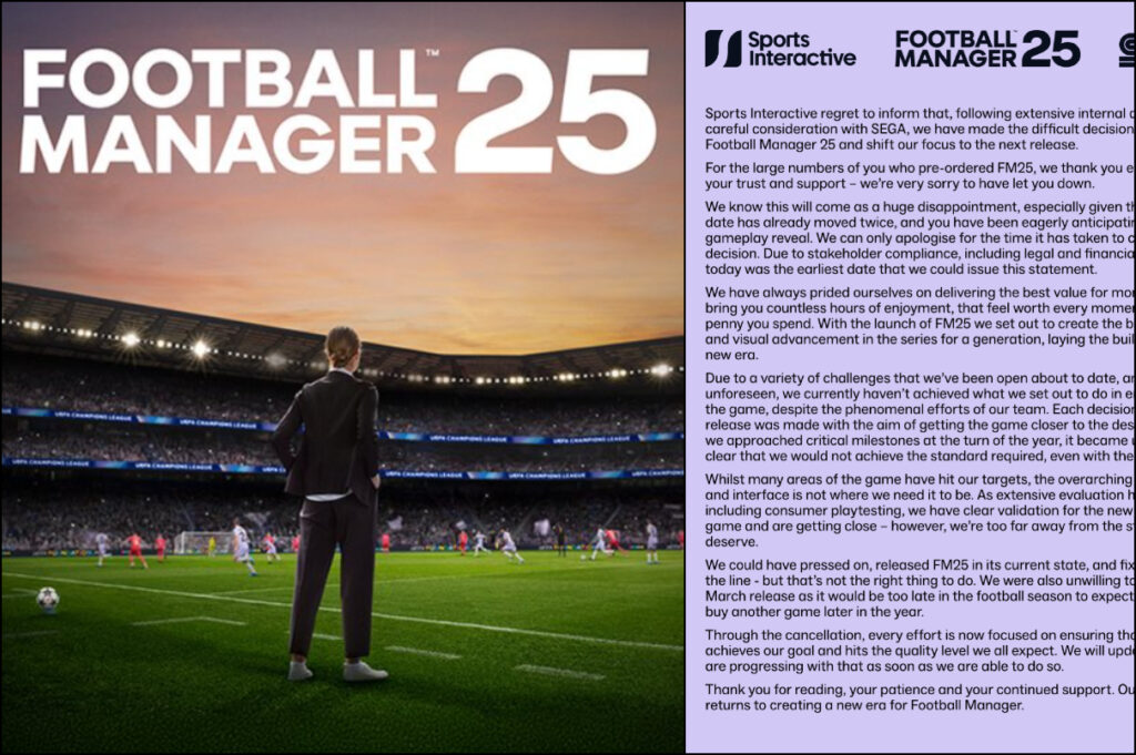 Football Manager 2025: Ακυρώθηκε οριστικά η κυκλοφορία του – Ο λόγος